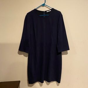 MM Lafleur Classic Navy Long Sleeve Dress